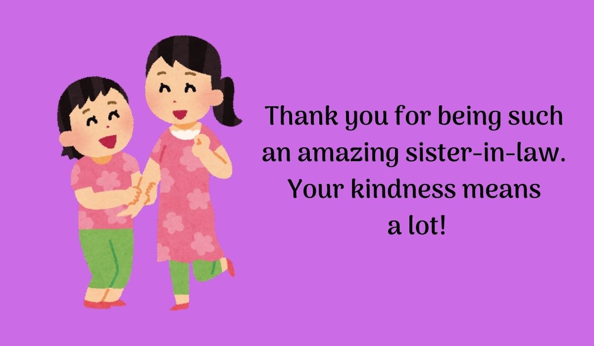 Thank You for Sister in Law messages