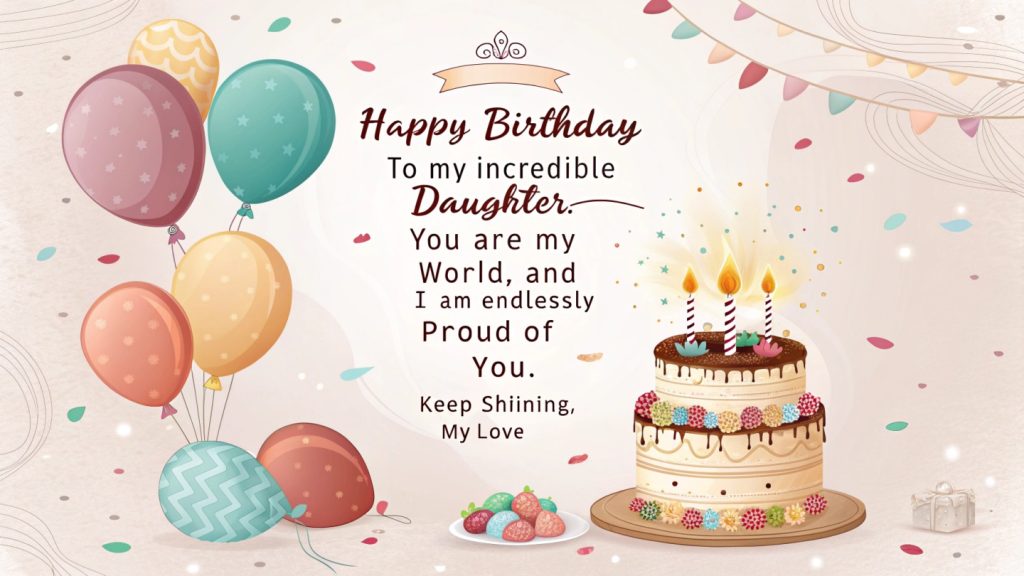 Heart Touching Birthday Wishes for Daughter from Mother
